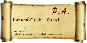 Pokoráczki Antal névjegykártya
